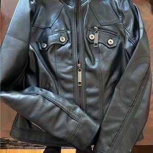 Brave Soul Black Leather Jacket